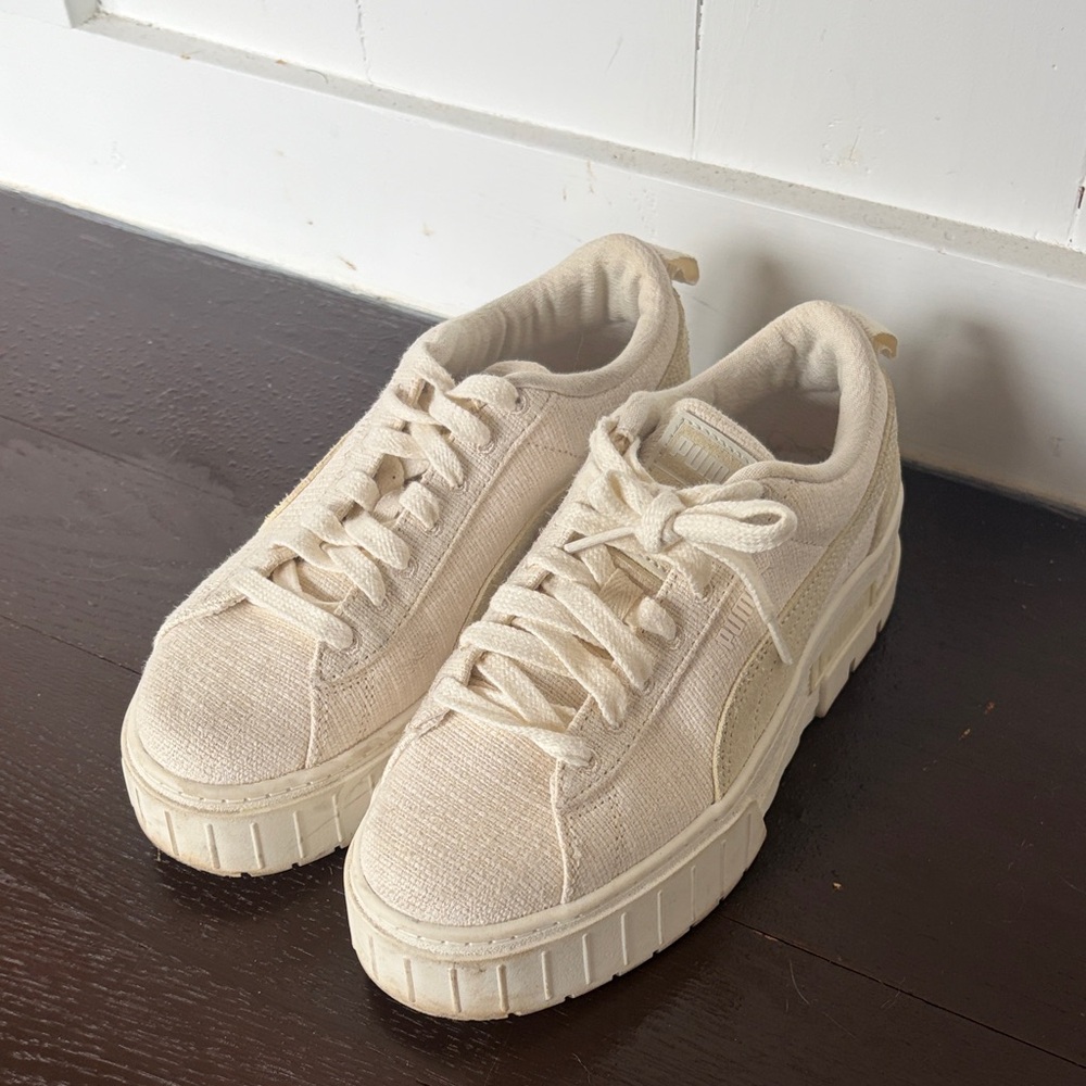 Puma Beige Platform Sneakers